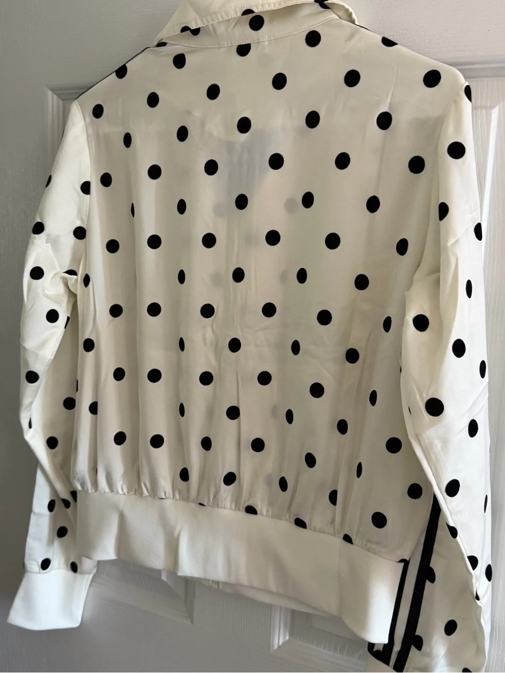Adidas Women’s White Polka Dot Track Jacket size M new - Picture 3 of 3